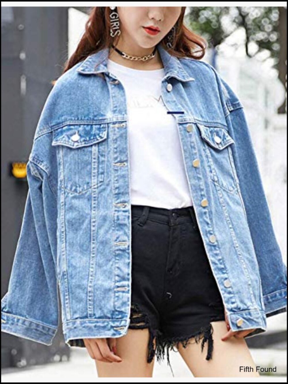 Oversized Mid Long Denim Jacket Jean Biker Coat - Picture 3 of 7